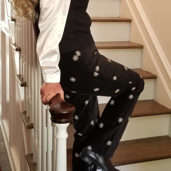 J. McLaughlin Pants & Jumpsuits J Mclaughlin Black Velvet Relaxed